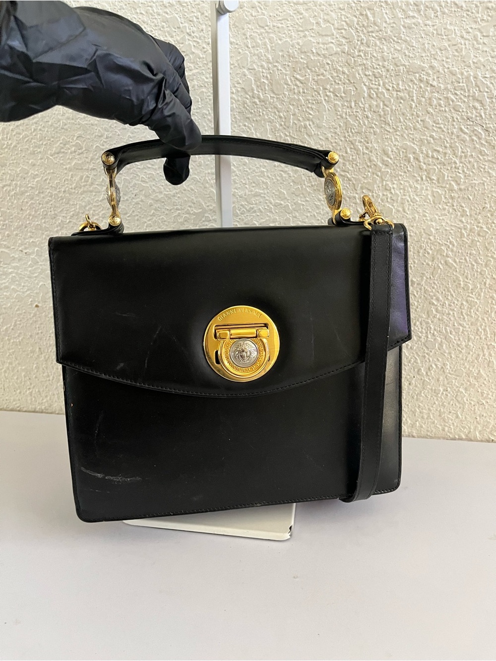Iconic Versace vintage top handle shoulder bag